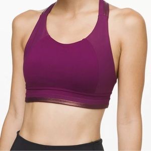 Lululemon Power Position Bra - Size 6 (Purple)